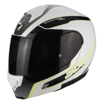 Scorpion Systeemhelm EXO-3000 Air Stroll Pearl White/Black/Neon Yellow